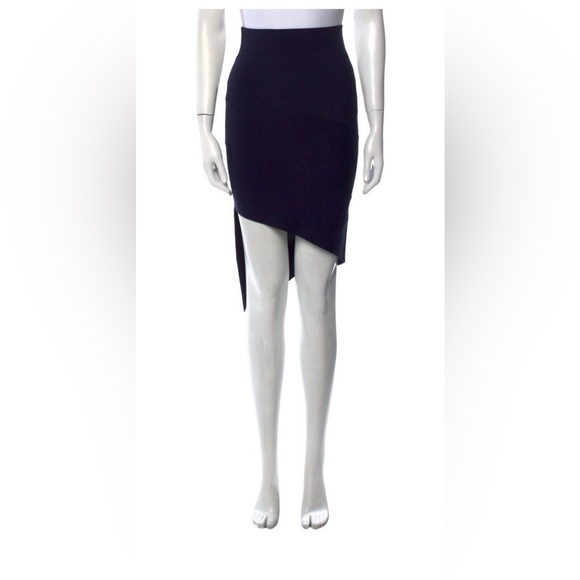 Opening Ceremony Dresses & Skirts - Opening Ceremony navy Asymmetrical knit Pencil Skirt